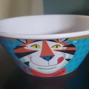 Tony the Tiger Bowl vintage Kelloggs cereal colorful breakfast fun